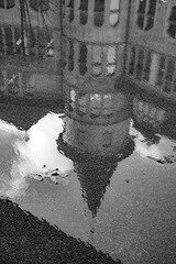 building water reflection on ground