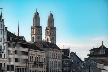 Fototapeta premium saint cathedral in Zürich city