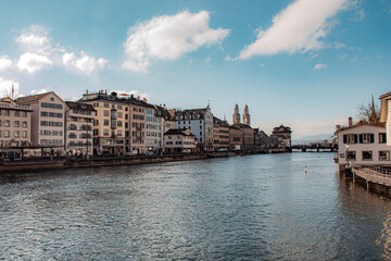 Zürich city and beautiful lake