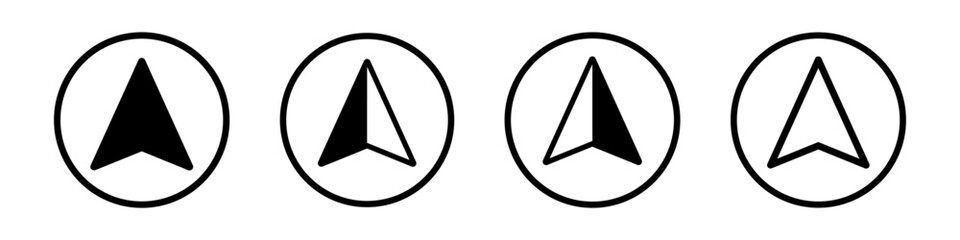 North direction. Compass vector arrow. Set of isolated icon arrow. North vector graphic illustration.
