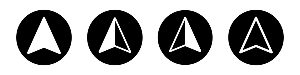North direction. Compass vector arrow. Set of isolated icon arrow. North vector graphic illustration.