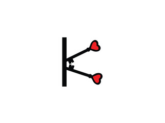 Initial letter K Key logo Concept, Key with Letter K, Vector Logo Design Template. Key Vector Logo Letter K. K Safety and Security Letter Design Vector