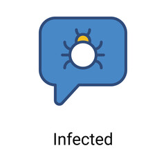 Infected Icon Design. Suitable for Web Page, Mobile App, UI, UX and GUI design.