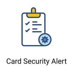 Card Security Alert Icon Design. Suitable for Web Page, Mobile App, UI, UX and GUI design.