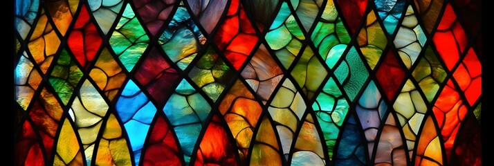 Stained glass texture, colorful, perfect for web design background or wallpaper