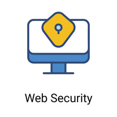 Web Security Icon Design. Suitable for Web Page, Mobile App, UI, UX and GUI design.