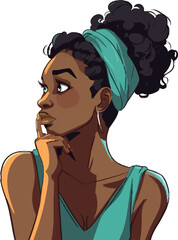 black woman fighting for her rights