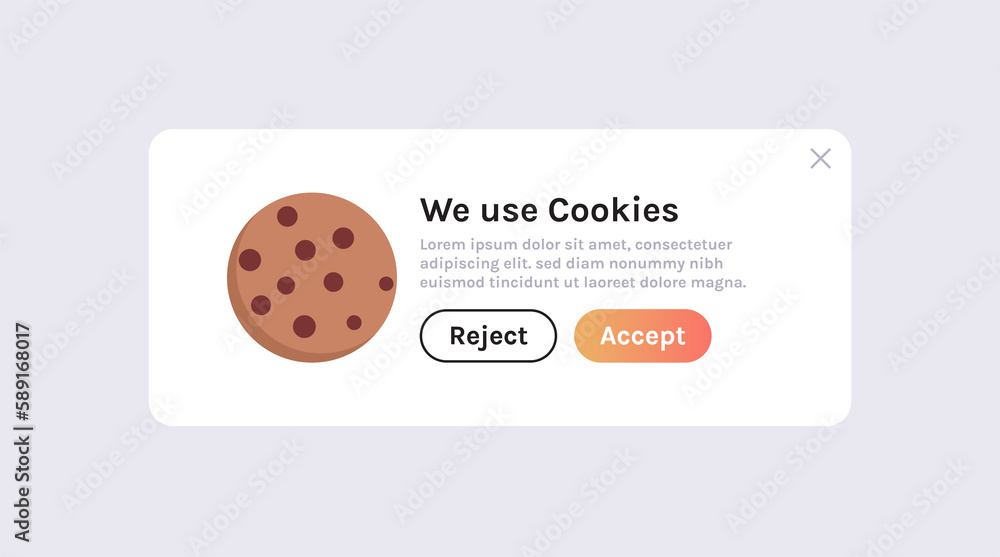 Poster protection of personal data information cookie and internet web page we use cookies policy concept f
