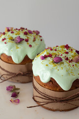 easter cake with icing and sprinkles