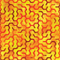 A colorful pattern with a curved curve in orange and yellow.