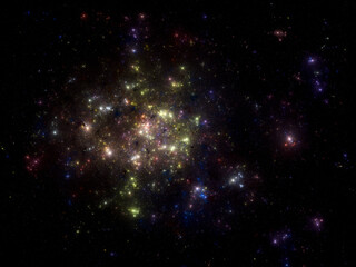 Star field background . Starry outer space background texture . Colorful Starry Night Sky Outer Space background. 3D illustration
