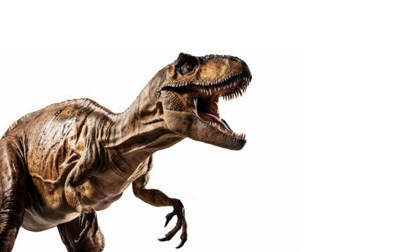 T-Rex dinosaur isolated on transparent background. Ai generated.