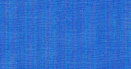 青い生地の布