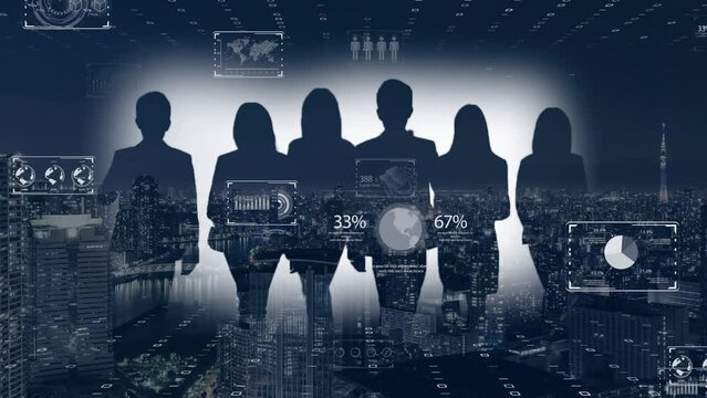 デジタルクラウド化によるデジタルトランスフォーメーションのイメージ　サイバーセキュリティコンセプ