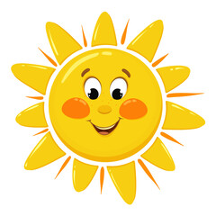 Sun illustration in children's style