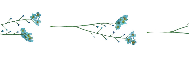 Watercolor frame - illustration with flowers elements, for wedding stationery, congratulations, wallpapers and more on white background.