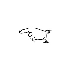 vector illustration of pointing hand pose