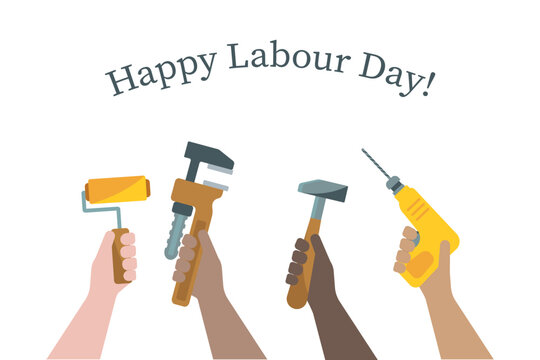 Happy Labor Day on ocassion of International Workers' Day background.