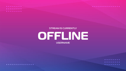 Stream currently offline background with minimal shapes. modern futuristic gamer background.