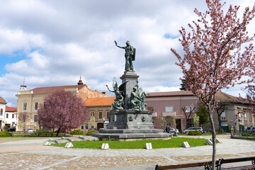 Statue of liberty on the Reconciliation Park of Arad, Romania, Europe