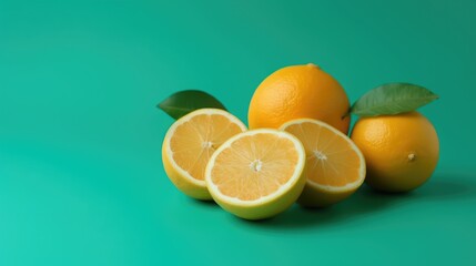 Lemonos on solid colour background