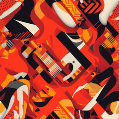 Seamless repeating pattern - contemporary art pattern