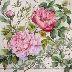 Seamless repeating pattern - soft floral pattern