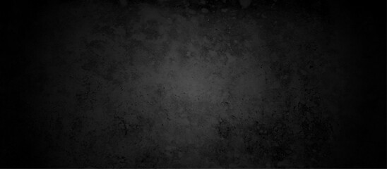 Concrete wall black color for background. Old grunge textures with scratches and cracks. Black painted cement wall texture.