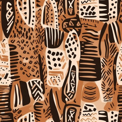 Seamless repeating pattern - native African pattern