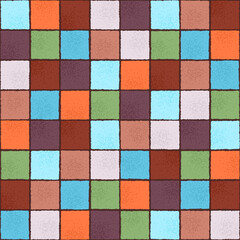 Ancient ceramic tile pattern. Wall or floor texture. Decorative antique stone ornament. Abstract texture.