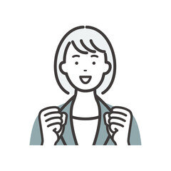 喜ぶ若いビジネスウーマン