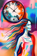 Woman's time, generative ai
