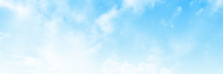 Panorama view blue sky clouds