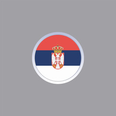 Obraz premium Illustration of serbia flag Template