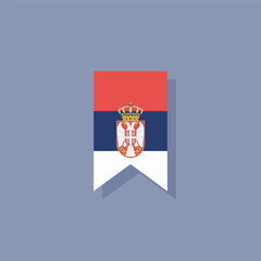 Illustration of serbia flag Template