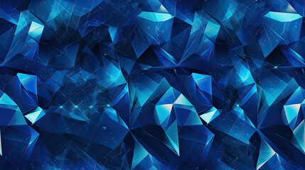 blue diamond background texture - by generative ai - obrazy, fototapety, plakaty