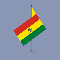Illustration of bolivia flag Template