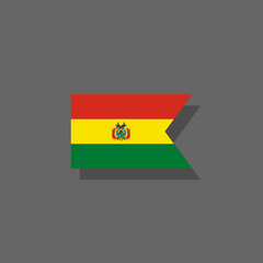 Fototapeta premium Illustration of bolivia flag Template