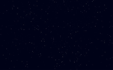 Fototapeta premium Bright stars in blue dark night sky. Background vector illustration.