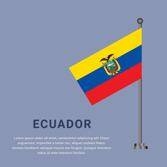 Illustration of ecuador flag Template