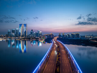 cityscape of modern city in suzhou