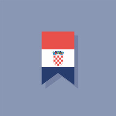 Illustration of Croatia flag Template