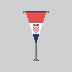Illustration of Croatia flag Template