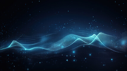 Wave grid abstract graphics,created with Generative AI tecnology.