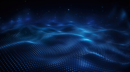 Wave grid abstract graphics,created with Generative AI tecnology.