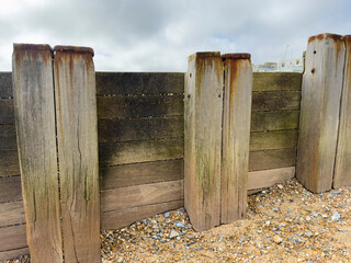 Strong breakwater construction for a groyne to protect against sea level rises caused by climate change.
