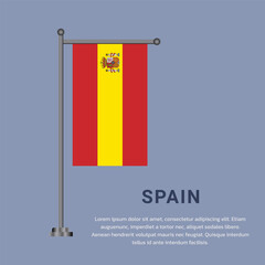 Illustration of spain flag Template