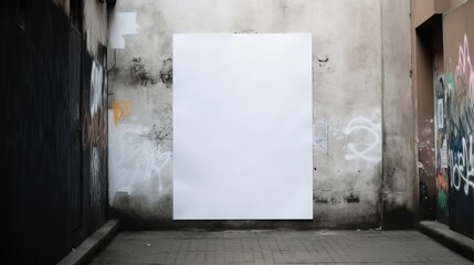 Mock up poster in city