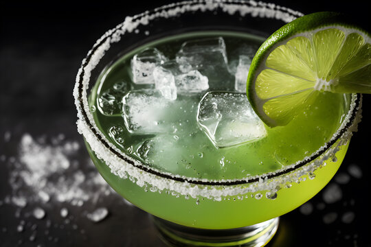 Margarita with a salted rim - AI Technology