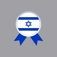 Illustration of Israel flag Template